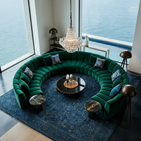 Maßgefertigtes Gebogenes Ecksofa für Luxuriöses Wohnzimmer Hotel-Lobby |   Großes Rundes Konversations-Sofa OEM Maßgefertigte Möbel