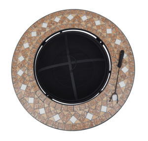 Mozaïek Metalen Patio Vuurwerktafel Met Beweegbare <span class=keywords><strong>Bbq</strong></span> Roestvrij Grill Draad Clip Set Met Keramiek-Buiten Eten Meubels - Product Image 4