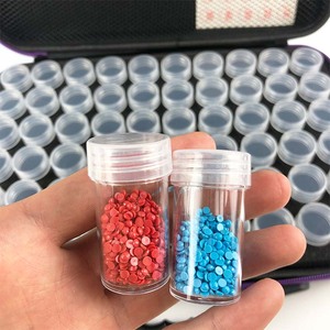 60 Flessen Diamant Schilderij Accessoires Container Opbergtas Doos Draagtas Diamant Gereedschap Handtas Met Pen - Product Image 1