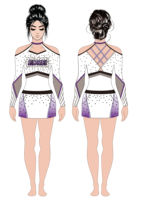Uniformes de cheerleading pour enfants à manches longues personnalisés en gros, costumes de danse noirs respirants et confortables pour les pom-pom girls