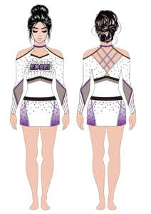 Ingrosso personalizzato manica lunga Elite Cheerleading uniformi <span class=keywords><strong>in</strong></span> costumi di danza nera per cheerleader ragazze Performance di danza usura - Product Image 2