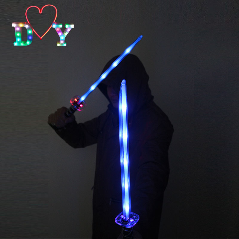 Stock 67 cm Plastic Led Light-saber Sword Sound Light Up Flashing Toy Kids Favor Gift