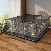 Cage à poulets modulaire renforcée anti-loutre, ensemble complet tout-en-un pour poussins, avec mangeoire, abreuvoir, plateau et tapis, pour élevage intérieur