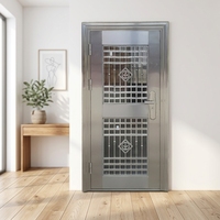 SUNZION Luxe Acier Inoxydable 304 Moderne Anti-Vol Extérieur Entrée d'Appartement Hall Résidentiel Ouverture Manuelle Haute Sécurité