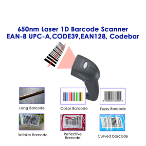 Jingxin RS232 PS2 USB đọc dài mờ Đầu đọc mã vạch cầm tay siêu thị 1D <span class=keywords><strong>laser</strong></span> công nghiệp quét mã vạch súng - Product Image 3