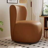 Tabouret de coiffeuse en cuir moderne et minimaliste, chaise longue pivotante de luxe léger pour hôtel, chambre à coucher, petit appartement, salon