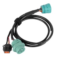 Diseño personalizado 16P OBD2 OBDII conector enchufe Deutsch 9 pines verde macho hembra J1939 arnés de cable
