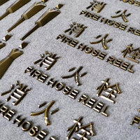 Lettre biseautée prismatique peinte sur mesure sans rétroéclairage, extérieure, en laiton, bronze ou aluminium gravé en 3D