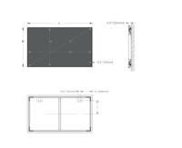 Écran PRO 84"~150" T-Prism UST ALR à Cadre Fixe Bord Ultra Fin pour TV Laser/Projecteurs à Ultra Courte Focale