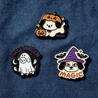 Pins de sac à dos, bijoux, horreur, citrouille, magie, hibou, vampire, araignée violette, momie, badges de revers, fantôme d'Halloween, pins en métal imprimés UV