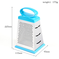 Alat Dapur Manual 4-in-1, Parutan Stainless Steel Anti-Selip 9-Inci, Pengiris Melon PC untuk Wortel, Penggunaan Rumah Tangga
