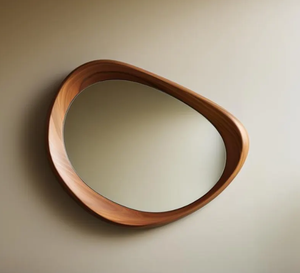 Wholesale Custom Hotel Apartment Hallway Irregular Unique Shape Wooden Wall <strong>Hanging</strong> <strong>Mirror</strong> - Product Image 4