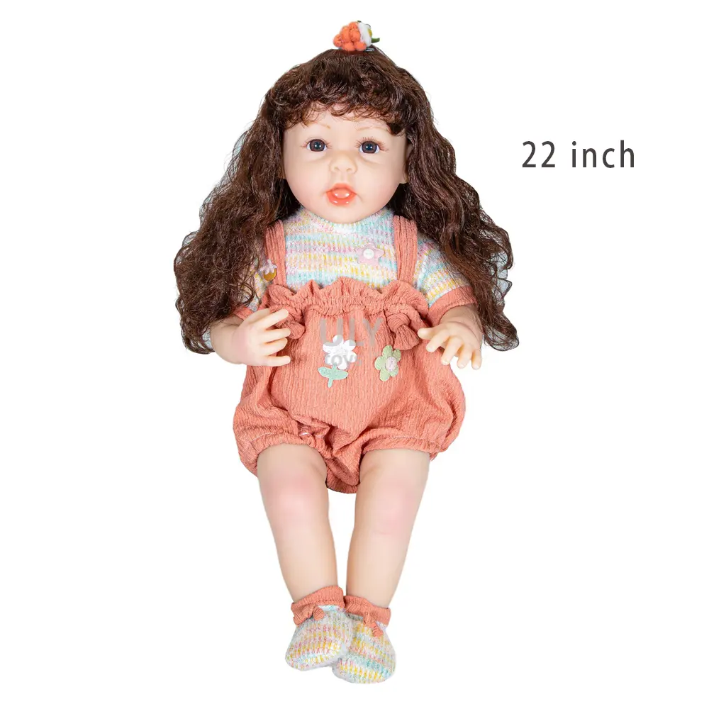 การปรับแต่งคุณภาพสูง 22 นิ้วตุ๊กตาเด็กทารก Reborn ซิลิโคน Reborn ตุ๊กตาสาวน่ารักตุ๊กตาเด็กทารกของเล่นอุปกรณ์เสริม