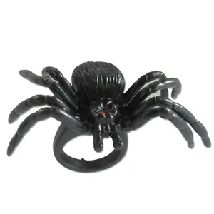 Halloween Spider Party Favors Plastic Black Spider Rings