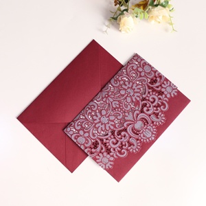 Invitations <span class=keywords><strong>de</strong></span> <span class=keywords><strong>mariage</strong></span> en papier <span class=keywords><strong>de</strong></span> feuille d'or <span class=keywords><strong>de</strong></span> qualité supérieure impression <span class=keywords><strong>haut</strong></span> <span class=keywords><strong>de</strong></span> <span class=keywords><strong>gamme</strong></span> gaufrage poche découpée au Laser artisanat en papier artisanal - Product Image 6
