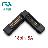Connecteur de charge magnétique Pogo Pin personnalisé 18 broches, pas de 2,54 mm, plaqué or, 5A
