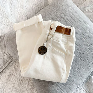 Jeans <span class=keywords><strong>Bianchi</strong></span> per Ragazzi e Ragazze, <span class=keywords><strong>Pantaloni</strong></span> Casual Alla Moda per Primavera e Autunno, Jeans con Stampe - Product Image 3