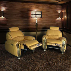 เก้าอี้เอนหลังไฟฟ้าแบบเดี่ยวเก้าอี้นวดปรับได้เก้าอี้โซฟาผ้ากำมะหยี่หรูหราสำหรับโรงละครห้องนั่งเล่น - Product Image 6