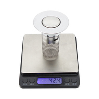 Bouchon de lavabo universel escamotable en acier inoxydable