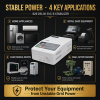 Stabilisateur de tension DELIXI TND 10KVA 10000W monophasé 220V mural AVR régulateur de tension automatique certifié CE CCC