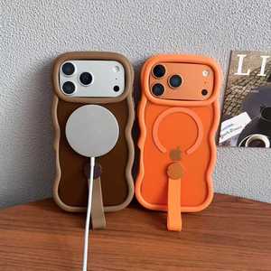 Coque de téléphone antichoc souple avec bords ondulés et sangle, protection d'objectif 1,5 mm, compatible MagSafe pour <span class=keywords><strong>iPhone</strong></span> - Product Image 5