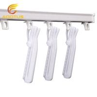Crochets pour rideaux de douche, 20 pièces, accessoires lourds, en plastique, pour rideaux de douche