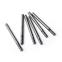 Fraise à queue plate en carbure monobloc HRC58, revêtement noir, pour routeur CNC, pour le métal