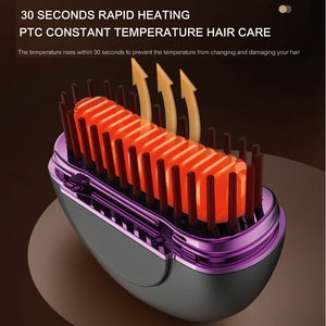 Hot Sale Portable <strong>Mini</strong> <strong>Hair</strong> Heating Comb <strong>Hair</strong> Style Tools Wireless Cordless <strong>Hair</strong> <strong>Straightener</strong> Brush - Product Image 4