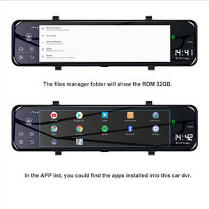 4G lte WiFi SIM 12 pollici Car dvr dash cam specchietto retrovisore Android 8.1 Dash Cam navigazione GPS ADAS Full HD 1080P car <span class=keywords><strong>black</strong></span> box - Product Image 2