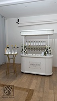 Chariot à bonbons décoratif pour mariage, chariot mobile avec lumières, chariot personnalisé pour fête d'anniversaire