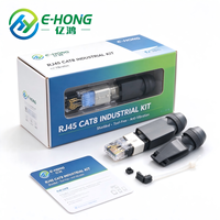 Connecteur RJ45 CAT8 8P8C SFTP, blindé en alliage de zinc, prise modulaire industrielle anti-vibration sans outil, 40 Gbit/s