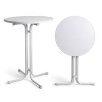 Comptoir de bar de restaurant rond en MDF, table de bistrot classique en métal, mobilier de bar, table pivotante et relevable