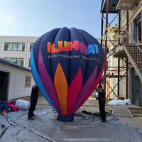 Ballon à air chaud gonflable de 4 m de haut avec lumière LED, nouveau motif, pour la promotion commerciale et la décoration d'événements
