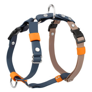 Fournisseur d'équipements pour animaux de compagnie personnalisés, harnais pour chien imperméable, anti-odeur, à libération rapide, en sangle enduite de PVC, personnalisé, deux tons de couleur - Product Image 1