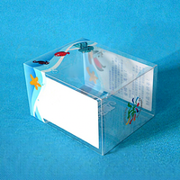 Boîte d'affichage transparente personnalisée en PET PP, boîte d'emballage en plastique PVC, cosmétiques, design rectangulaire, recyclable, certifié ISO, offset
