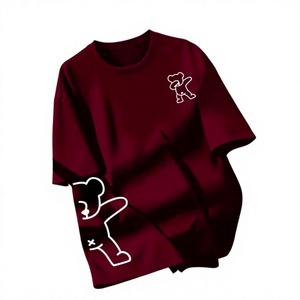 T-shirt à manches courtes noir pour homme YUHAO, coupe classique, 100 % coton tricoté, col roulé formel, logo imprimé sur le devant, couleur unie, écologique - Product Image 4