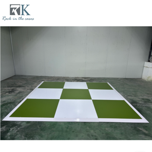 White and Green Portable Dance Floor Event Portable Dance Floor Panels Interlocking Plastic Flooring for Outdoor Indoor - Product Image 3