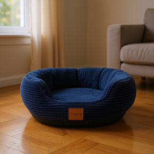 Cuccia per cani Yommy in velluto a coste, ovale, taglia S, M, L, impermeabile, fondo antiscivolo - Product Image 3