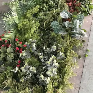 Groene plant decoratieve kunstmatige groene gras planten muur te koop