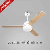 Ventilateur de plafond intelligent 1stshine moderne pour l'hiver et l'été, avec fonction minuterie, application mobile TUYA Wifi, ultra silencieux, décoratif, avec lumière LED