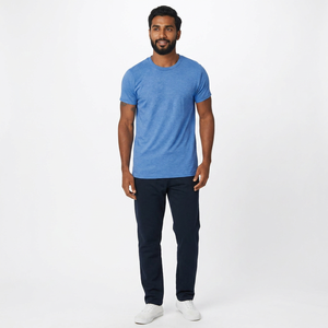 T-shirts 100% polyester coton pour vêtements pour hommes, col rond, manches courtes, streetwear d'été, OEM, t-shirts pour hommes sur mesure - Product Image 1