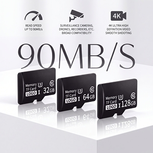 Carte mémoire TF haute vitesse 4 Go 8 Go 16 Go 32 Go 64 Go 128 Go 256 Go Classe 10 U3 90 Mo/s pour appareil photo, drone, enregistreur - Product Image 1