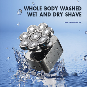8D Rotary <b>Razor</b> 6-in-1 Grooming Kit Detachable <b>Head</b> IPX6 Waterproof LED Display USB Rechargeable Electric Shaver for Men RV Use - Product Image 2