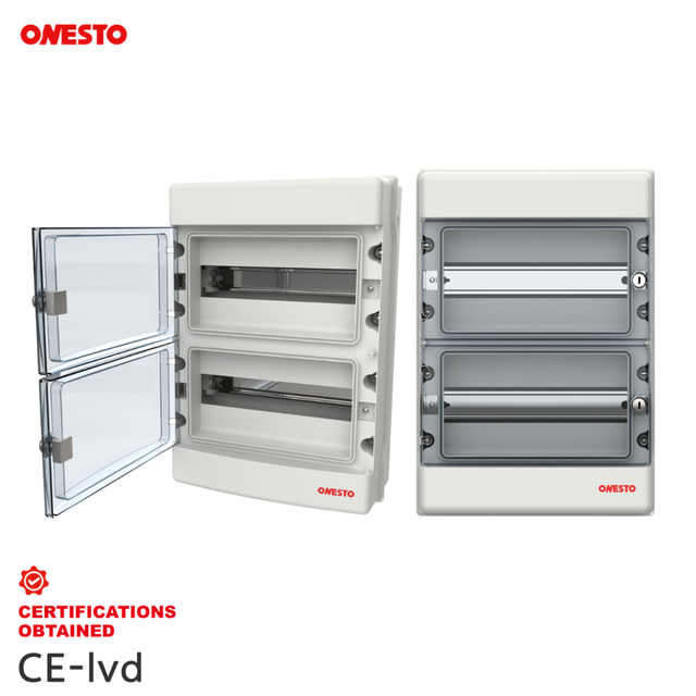 ONESTO Weatherproof IP65 26Way Electrical Distribution Box UV Resistant Plastic DB Box for MCB Circuit Breaker Board