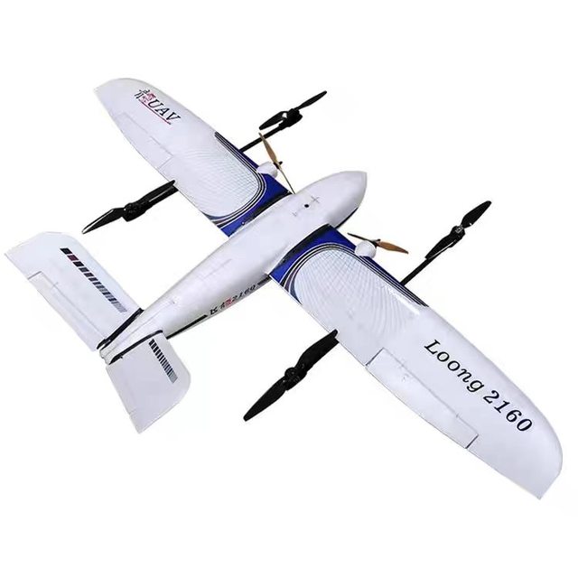 Long 2160 VTOL Fixed Wing UAV Frame Ttail 4+1 Airframe PNP Vertical Takeoff Landing Aerial Survey Mapping for Topographic Survey