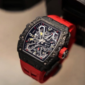 Carbon Fiber Textured <b>Mechanical</b> <b>Watch</b> with Skeletonized Movement, a Men's Luxury Timepiece. - Product Image 2