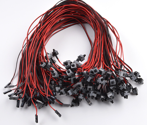 50cm Long Power Button Switch Cable for PC Switches Reset Computer Power Momentary Automatically Reset Push Button