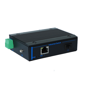 Switch Ethernet Industriel Gigabit 1 Port Fibre SC vers 1 Port RJ45 Monomode Monofibre 20km DC48-57V Large Plage de Température IP40 - Product Image 3