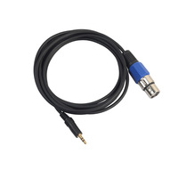 Câble audio pour microphone avec prise jack mini stéréo TRS 3,5 mm, prise XLR femelle 3 broches, gaine en PVC, pour utilisation professionnelle avec ordinateur portable, téléphone