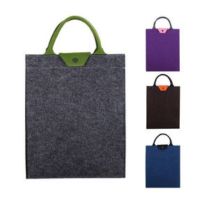 यूरोपीय शैली के पुआल ने महसूस किया लैपटॉप बैग फोल्डेबल डिजाइन सिंगल कम्पार्टमेंट ऑफिस और लिविंग रूम का इस्तेमाल - Product Image 6